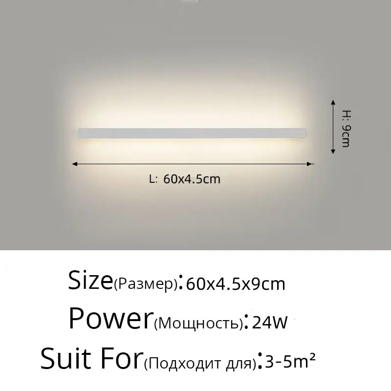Minimalist white rectangular acrylic led wall lamp with sleek design for modern bedroom decorbites acrylic led wall use