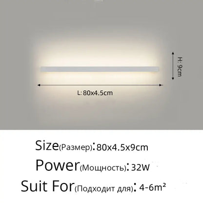 Modern black acrylic led wall lamps with sleek white rectangular minimalist design emitting soft warm light for bedroom decorbites acrylic led wall use