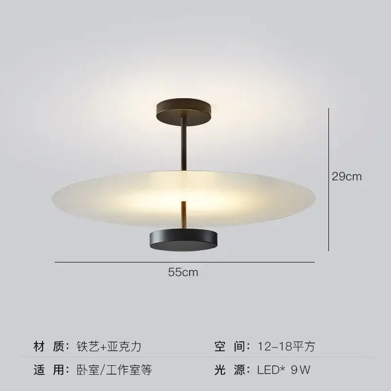 Modern black acrylic round chandelier with matte black iron frame and frosted acrylic disc for living room decorbites black acrylic