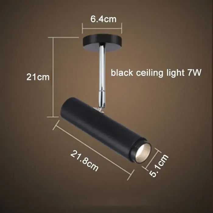 Modern black adjustable focus track lights with chrome stem and 7w bulb for commercial gallery lighting decorbites adjustable focus