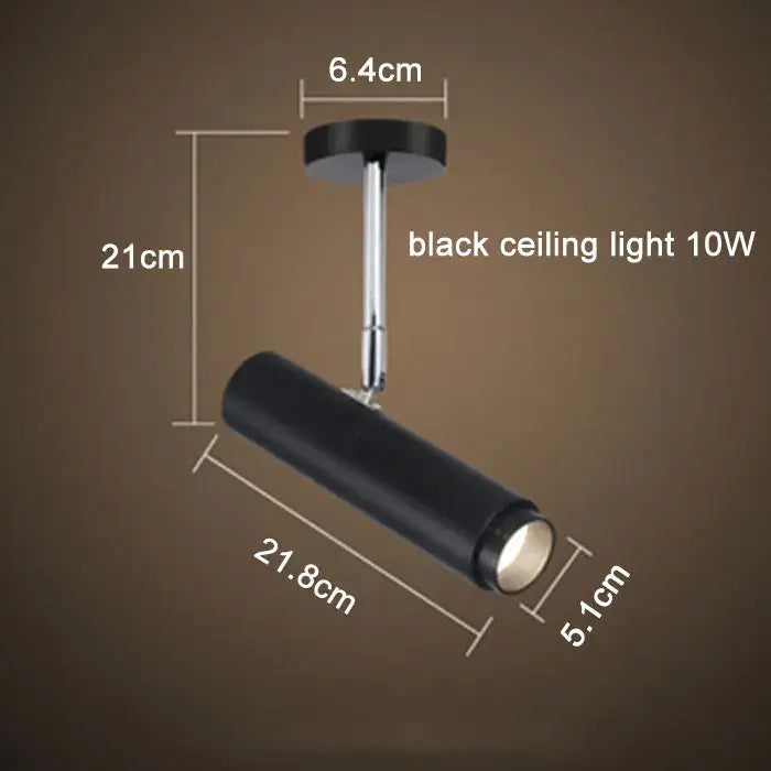 Modern black adjustable focus track lights with chrome stem 10w power ideal for commercial gallery lighting decorbites adjustable focus
