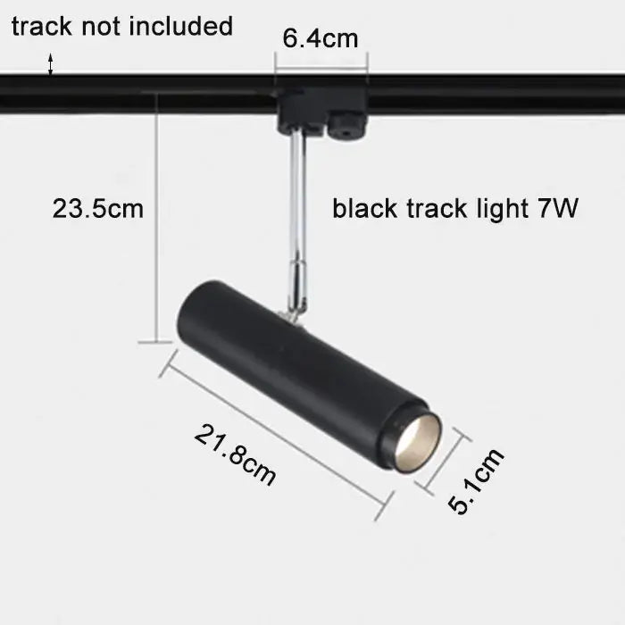 Modern black adjustable focus track lights with matte finish 7w power ideal for commercial gallery lighting by decorbites adjustable focus