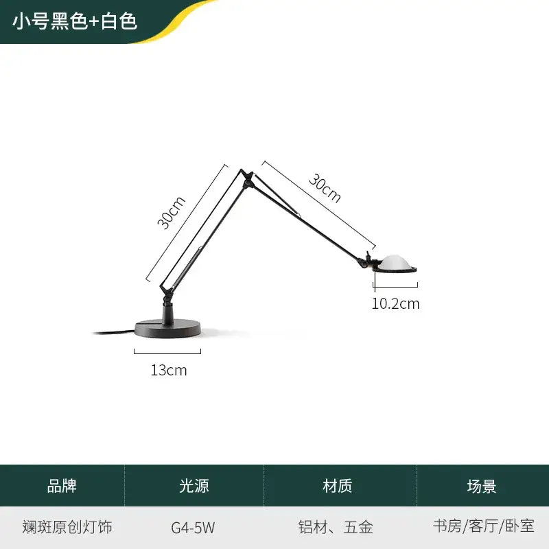 Modern black adjustable led desk lamp with sleek aluminum and brass articulated arm for flexible study or bedroom use decorbites adjustable led