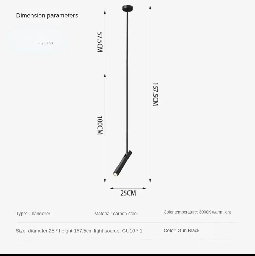 Modern black adjustable led spot bedroom pendant chandelier in gun black carbon steel with gu10 light source decorbites black adjustable