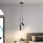 Modern black cylindrical decorbites adjustable led spotlight chandelier for living room with adjustable led spotlight
