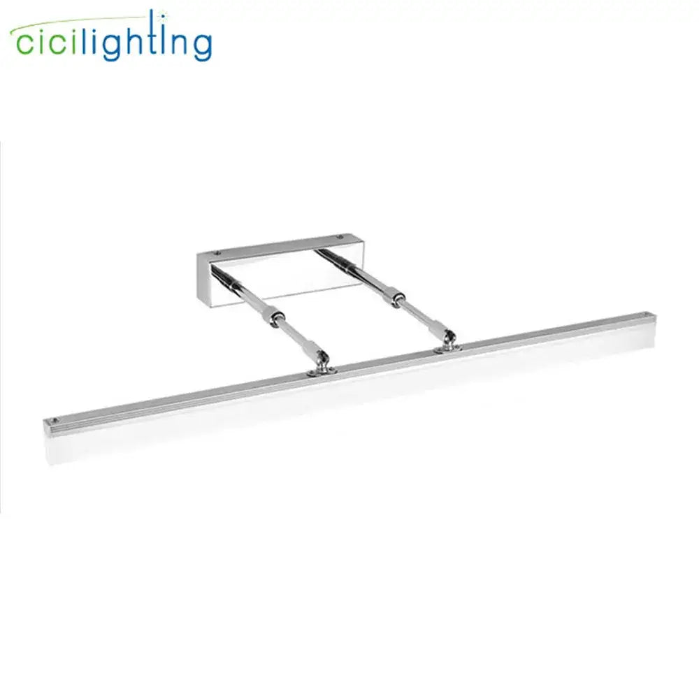 Chromium-finished modern black adjustable led vanity light with sleek design for bathroom wall fixture vanity lights