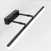 Modern black adjustable led vanity lights with two extendable arms for customizable bathroom wall illumination