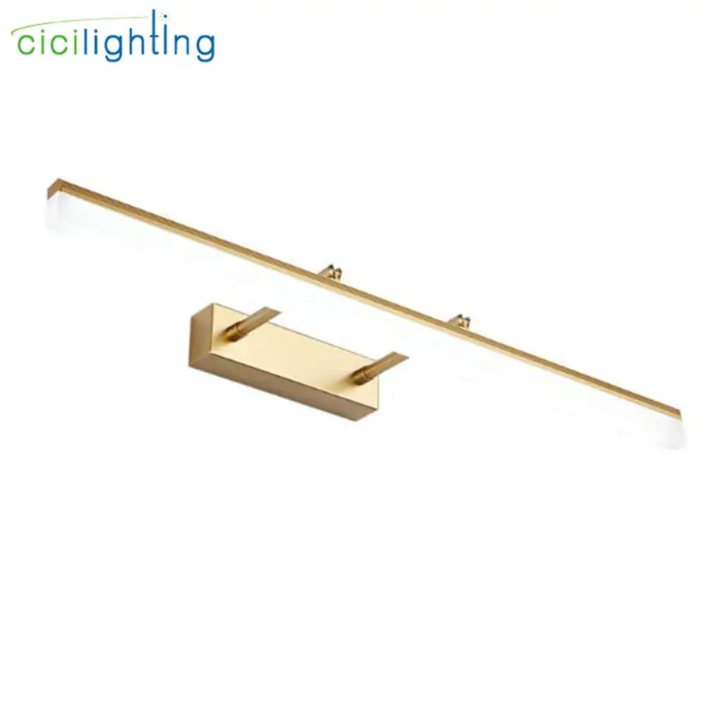 Modern black adjustable led vanity lights bathroom wall fixture with gold finish and frosted glass diffuser vanity lights