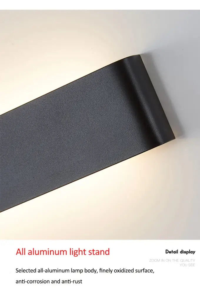 Modern black adjustable led wall lamp with black all-aluminum light stand and matte oxidized finish for bedroom decorbites