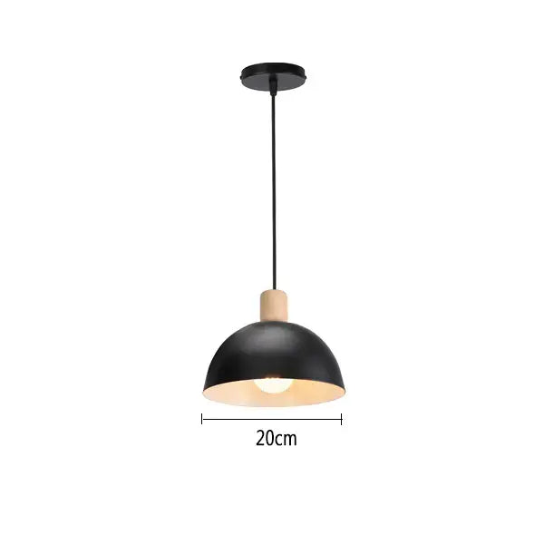 Modern black aluminium pendant light with wooden accent and matte finish for dining room decorbites black aluminium design