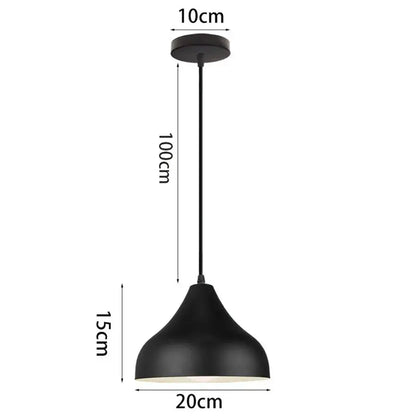 Modern black aluminium pendant light with black matte conical shade and slender rod for dining room decorbites decor