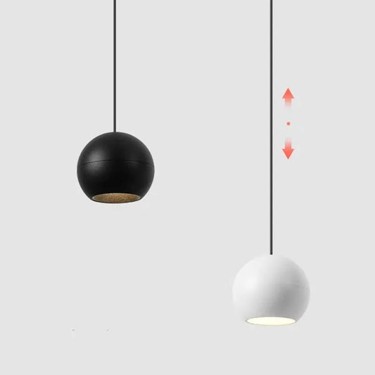 Modern Black Aluminum COB Pendant Light