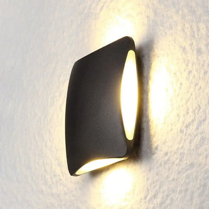 Modern black aluminum diamond led light fixture porch wall sconce with black matte finish and warm color temperature light fixture