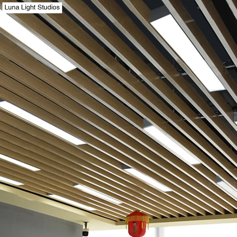 ديكوربايتس™ ديكوربايتس™ مصباح سقف مكتبي حديث من الألومنيوم باللون الأسود - إضاءة مستطيلة مدمجة