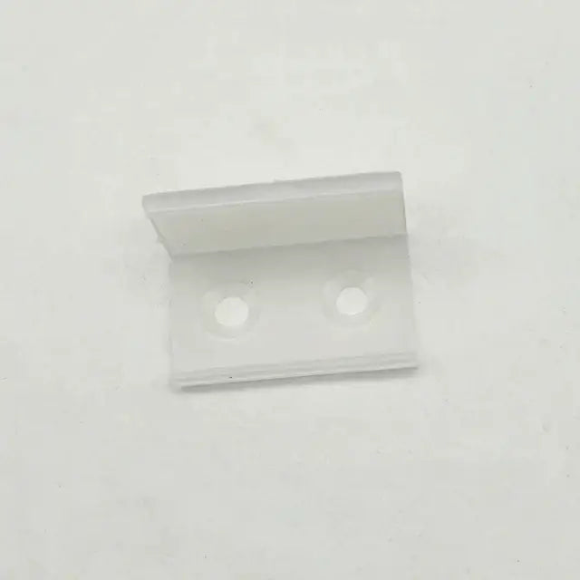 Clear plastic l-shaped bracket with two holes for decorbites black aluminum v-type led profile kitchen under cabinet light