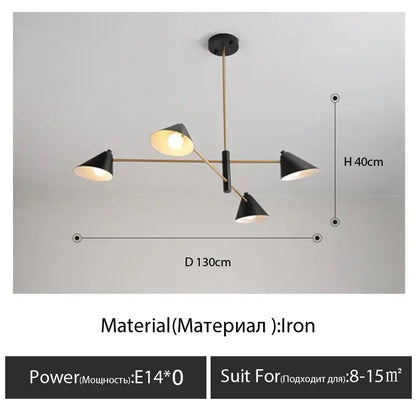 Modern black and brass cone pendant light with iron construction featuring decorbites cone pendant design for dining room decor
