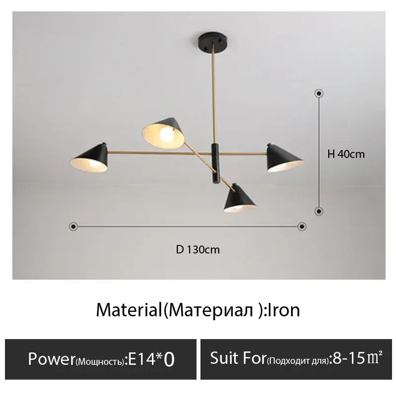 Modern black and brass cone pendant light with iron construction featuring decorbites cone pendant design for dining room decor