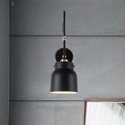 Modern black and brass industrial wall light with matte finish and brass accents perfect addition for 220v-240v use