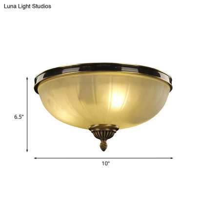 Lámpara de techo DecorBites™ moderna en negro y dorado con forma de cúpula y cristal prismático - 2 luces, montaje empotrado tradicional