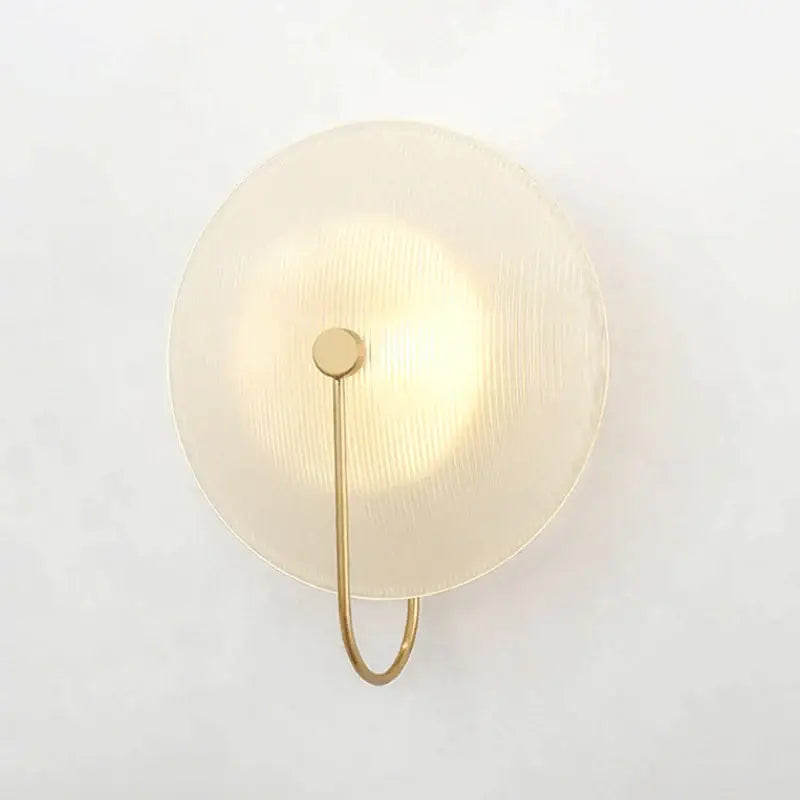 Minimalist wall lamp with frosted glass stripe and brass finish from decorbites glass stripe gold collection for bedroom decor