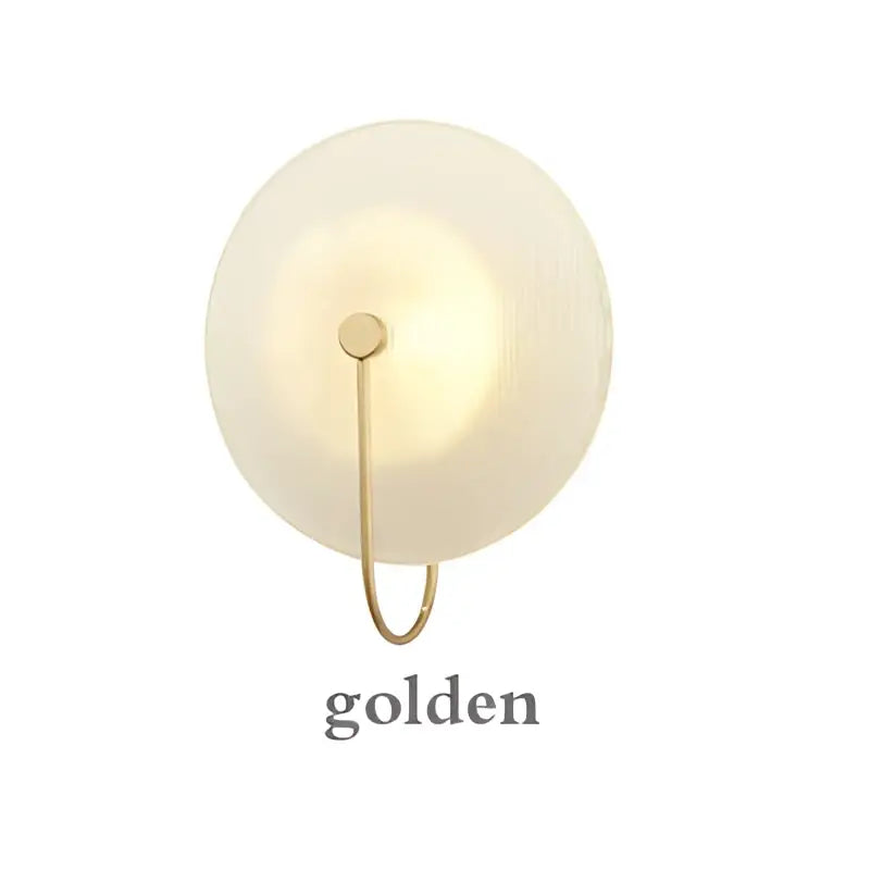 A sleek modern black and gold glass stripe wall lamp with frosted glass shade for bedroom decorbites wall sconce