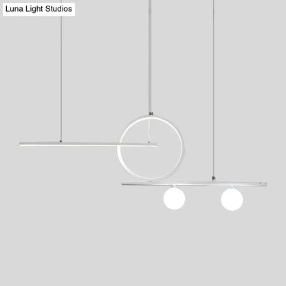 Modern minimalist DecorBites Nordic metal island lighting pendant with frosted glass shades in black white and gold finish