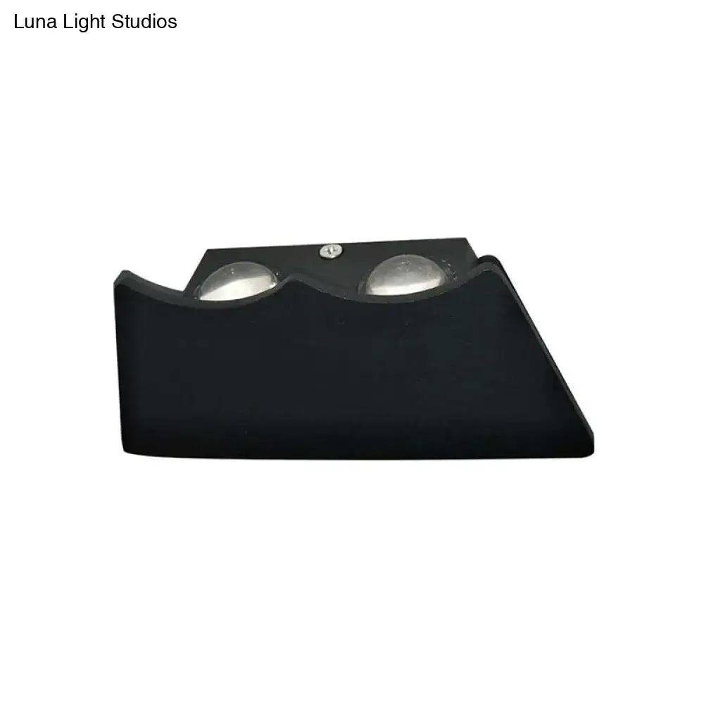 Modern black and silver led wall sconce with two silver spherical lights for bedroom use 110v-120v and 220v-240v
