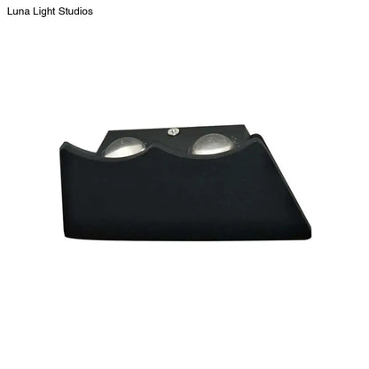 Modern black and silver led wall sconce with two silver spherical lights for bedroom use 110v-120v and 220v-240v