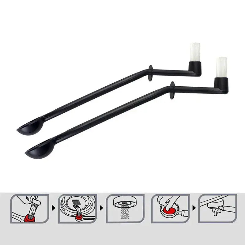 Black plastic faucet aerator wrenches with white caps for decorbites coffee machine brush kitchen cleaning tool