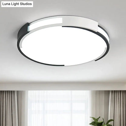 Lámpara de techo empotrada DecorBites™ moderna en blanco y negro, 45,7 cm/60 cm de ancho, LED metálico, difusor empotrado, luz blanca/cálida