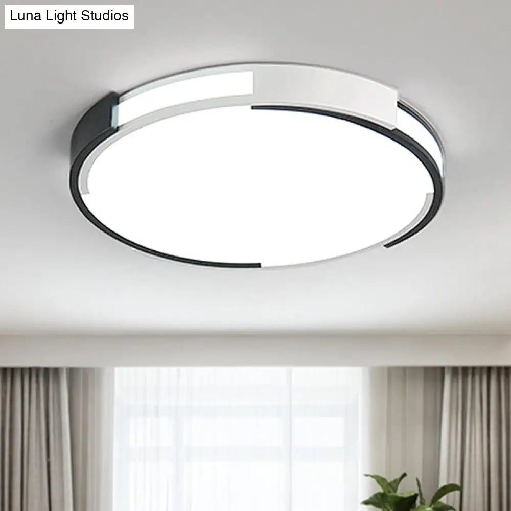 Lámpara de techo empotrada DecorBites™ moderna en blanco y negro, 45,7 cm/60 cm de ancho, LED metálico, difusor empotrado, luz blanca/cálida