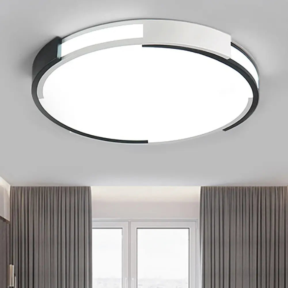Lámpara de techo empotrada DecorBites™ moderna en blanco y negro, 45,7 cm/60 cm de ancho, LED metálico, difusor empotrado, luz blanca/cálida