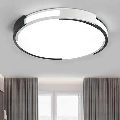 Lámpara de techo empotrada DecorBites™ moderna en blanco y negro, 45,7 cm/60 cm de ancho, LED metálico, difusor empotrado, luz blanca/cálida