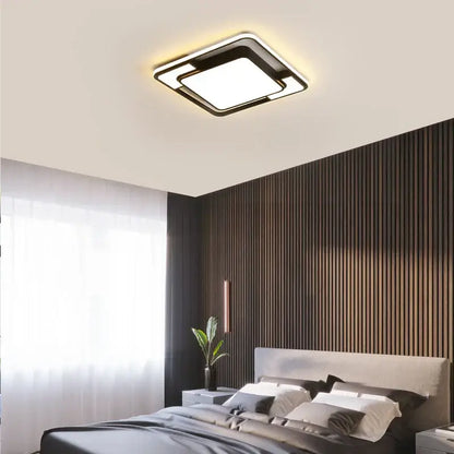 Modern black and white led ceiling lamps with sleek frame and dimmable decorbites led ceiling panel for living room decor