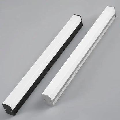 Modern black and white rectangular led wall lamp with slim matte black and brushed silver profiles for bedroom lighting