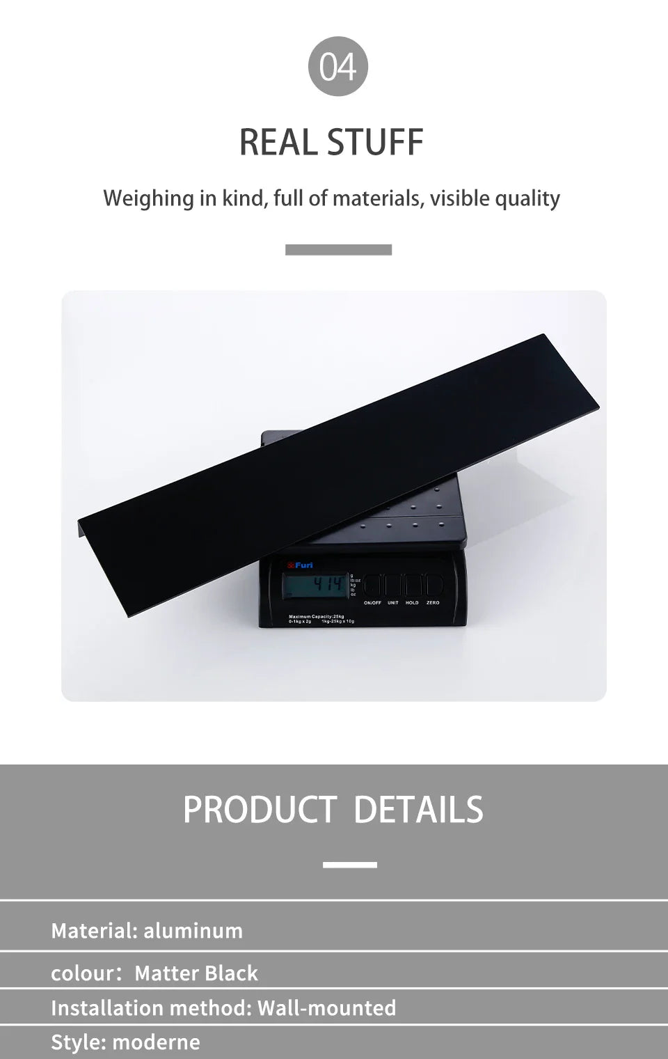 Modern Black and White Wall-Mounted Organizer Shelf