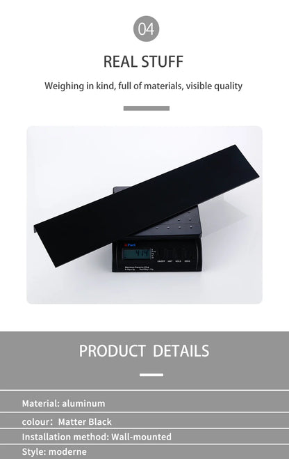 Modern Black and White Wall-Mounted Organizer Shelf