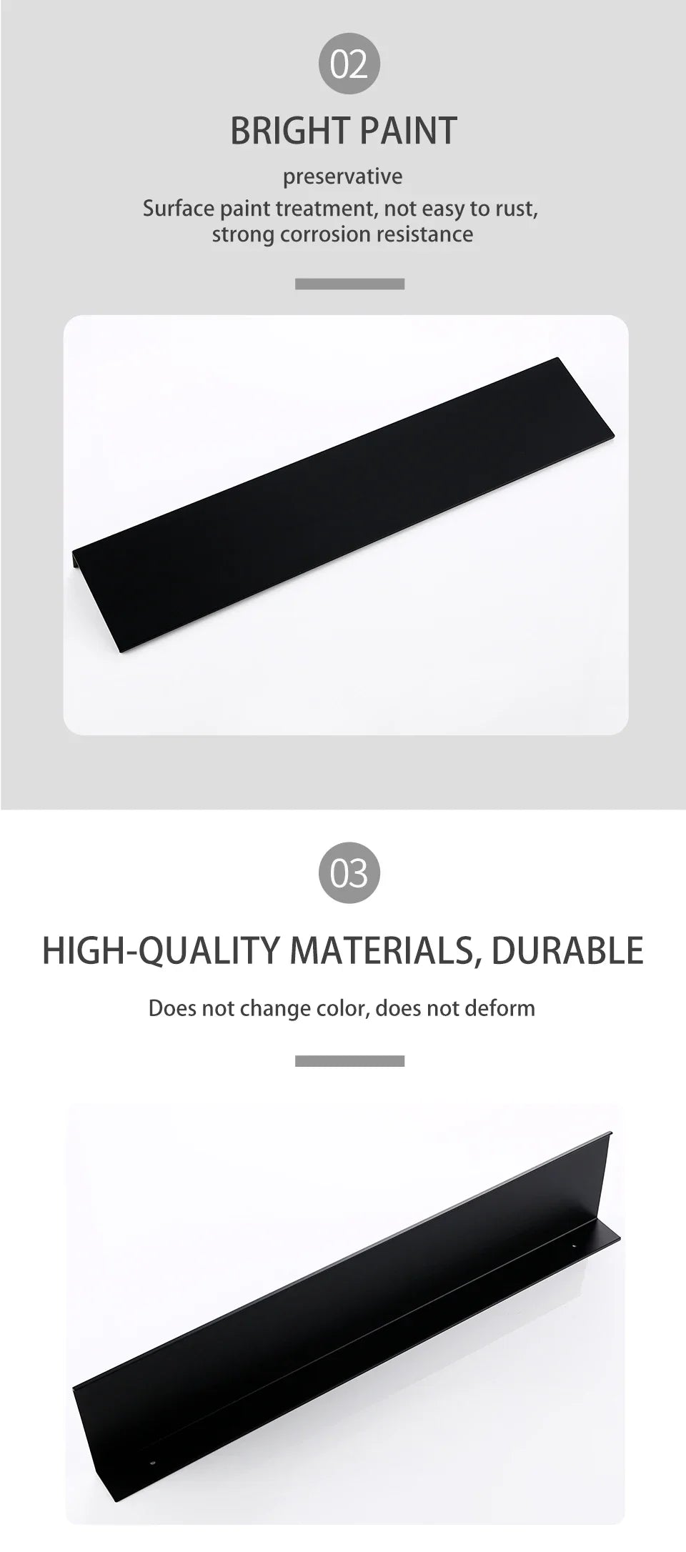 Modern Black and White Wall-Mounted Organizer Shelf