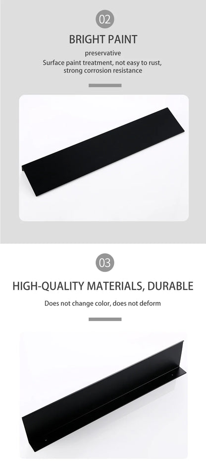 Modern Black and White Wall-Mounted Organizer Shelf