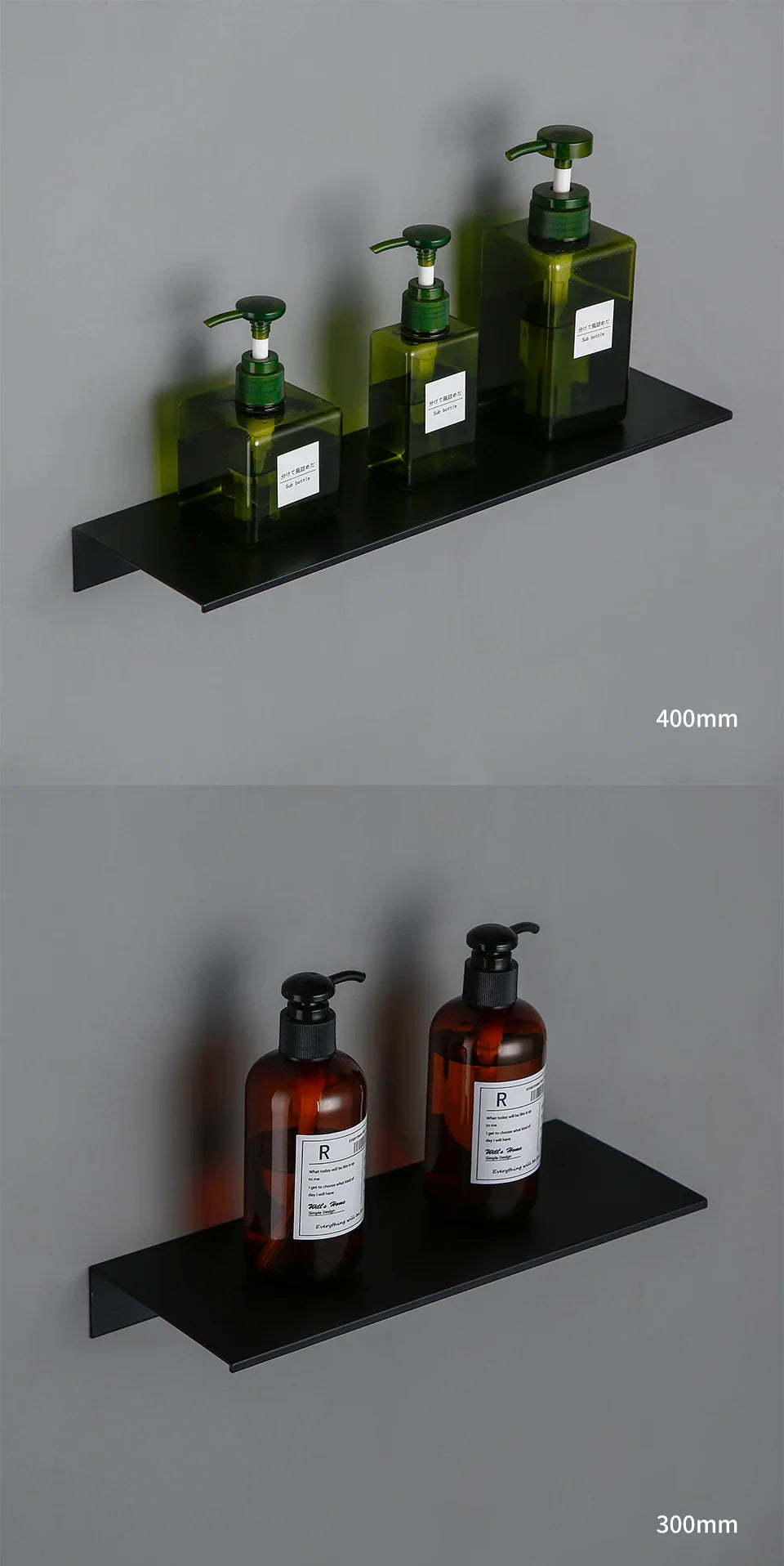 Modern Black and White Wall-Mounted Organizer Shelf