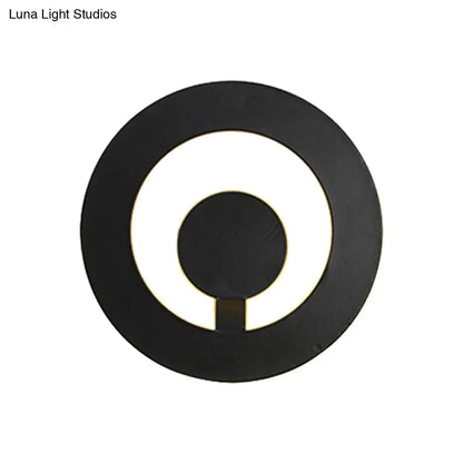 Aplique de pared DecorBites™ moderno en blanco y negro con diseño ultrafino para sala de estar, luz cálida y blanca.