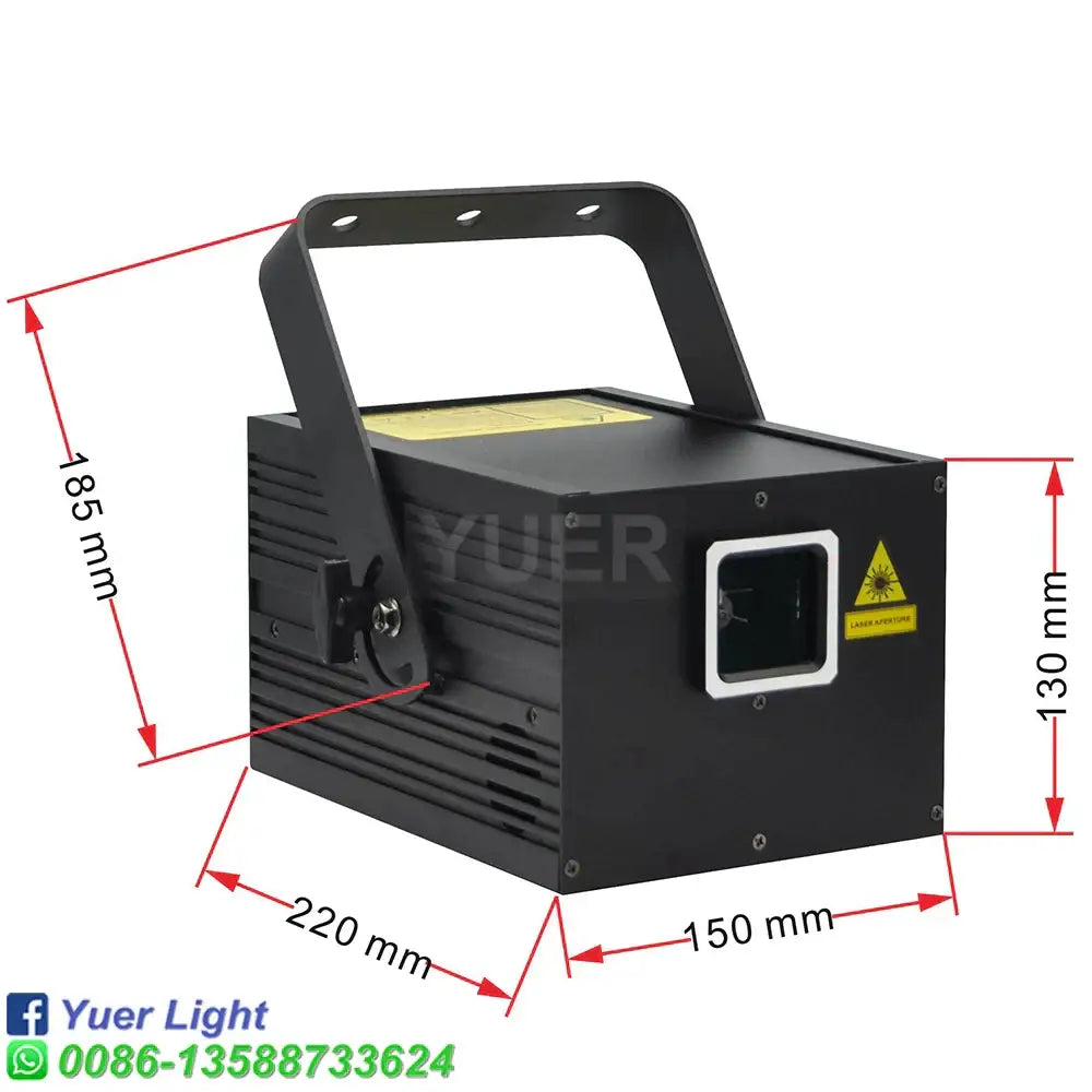 Modern black animation laser light projector with handle and ventilation slits for party living room use