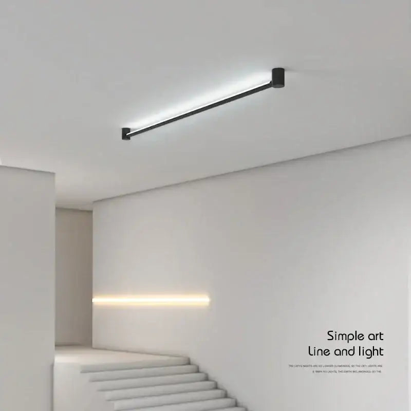 Minimalist decorbites black bar linear wall light with sleek modern design for living room ambient lighting decor