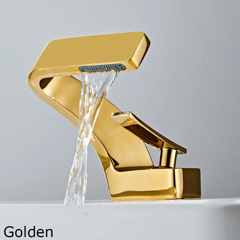 Modern Black Bathroom Sink Faucet - 115Golden / United States
