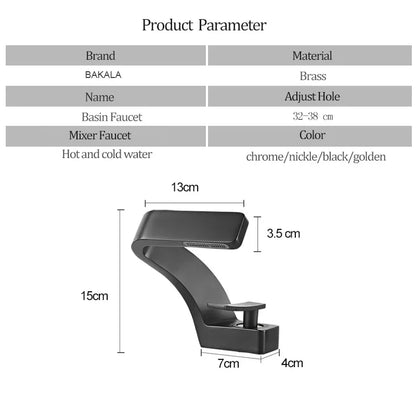 Modern Black Bathroom Sink Faucet