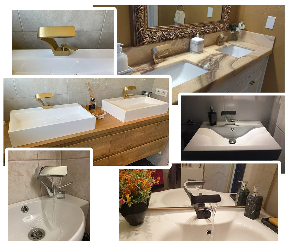 Modern Black Bathroom Sink Faucet