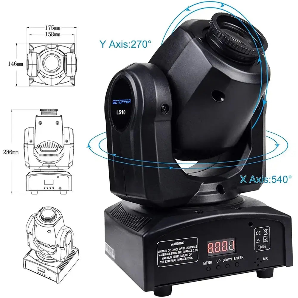 Modern black big dipper 10w spot light with 270° y-axis and 540° x-axis rotation and digital display panel decorbites big dipper