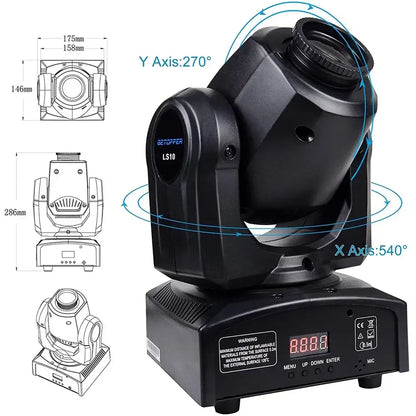 Modern black big dipper 10w spot light with 270° y-axis and 540° x-axis rotation and digital display panel decorbites big dipper