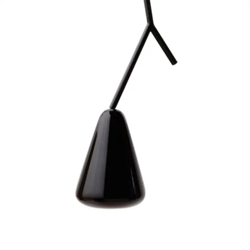 Modern black glossy conical pendant light with minimalist metal arm suitable for dining room glass pendant lights use