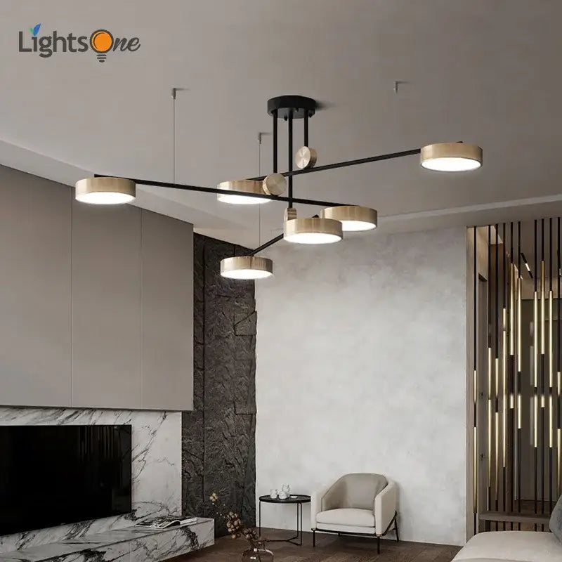 Modern black and brass pendant light with circular fixtures for dining room decorbites elegant golden pendant decor